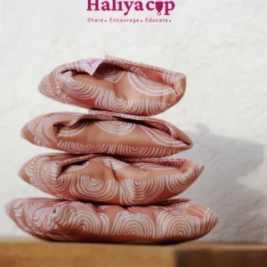 Folded and compact for travels Haliya Cup Reusable Cloth or Menstrual pad - Haliyapad