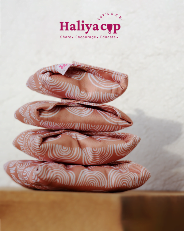 Folded and compact for travels Haliya Cup Reusable Cloth or Menstrual pad - Haliyapad
