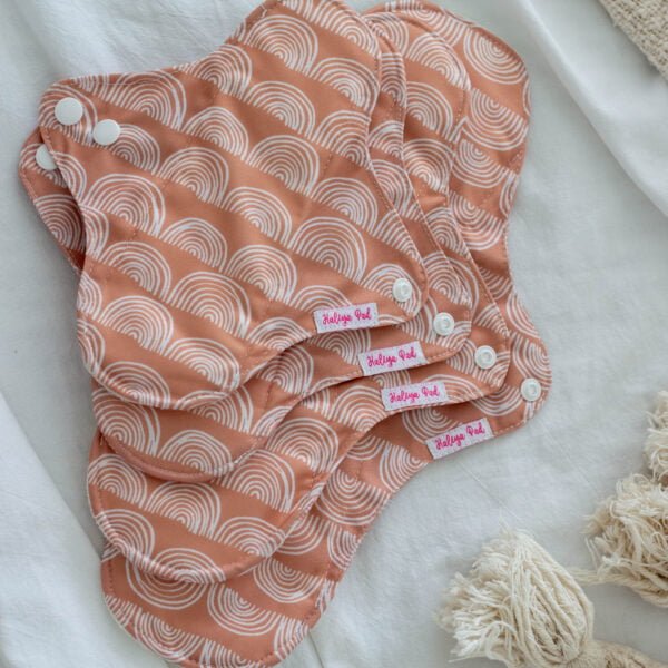 Haliya Cup Reusable cloth pad or pasador 4 sizes from light to heavy flow. minimalist design