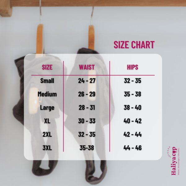 Period Underwear Size Chart